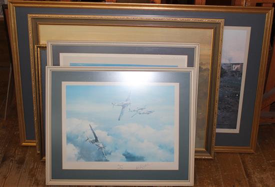 David Shepherd print, 5 spitfire prints